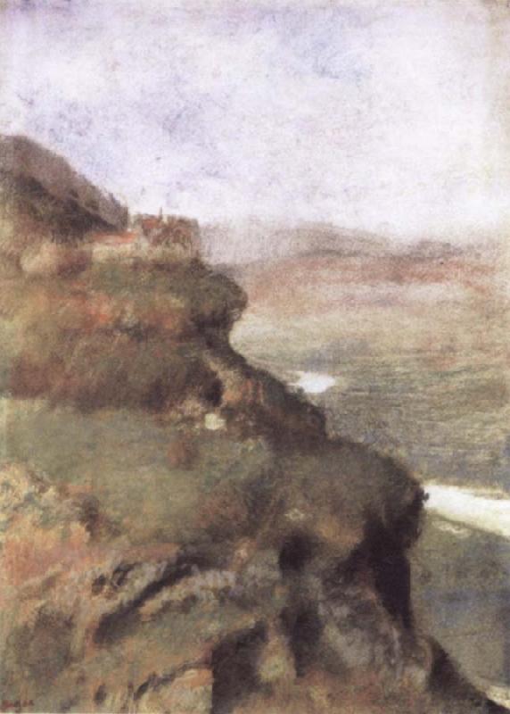 Edgar Degas Landscape with Rocky Cliffs